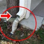 missing downspout drain