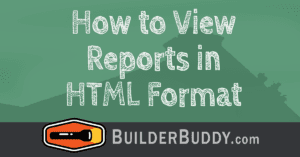 how to view reports in html format