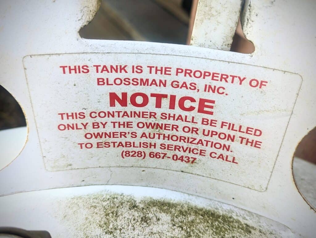 leased propane tank